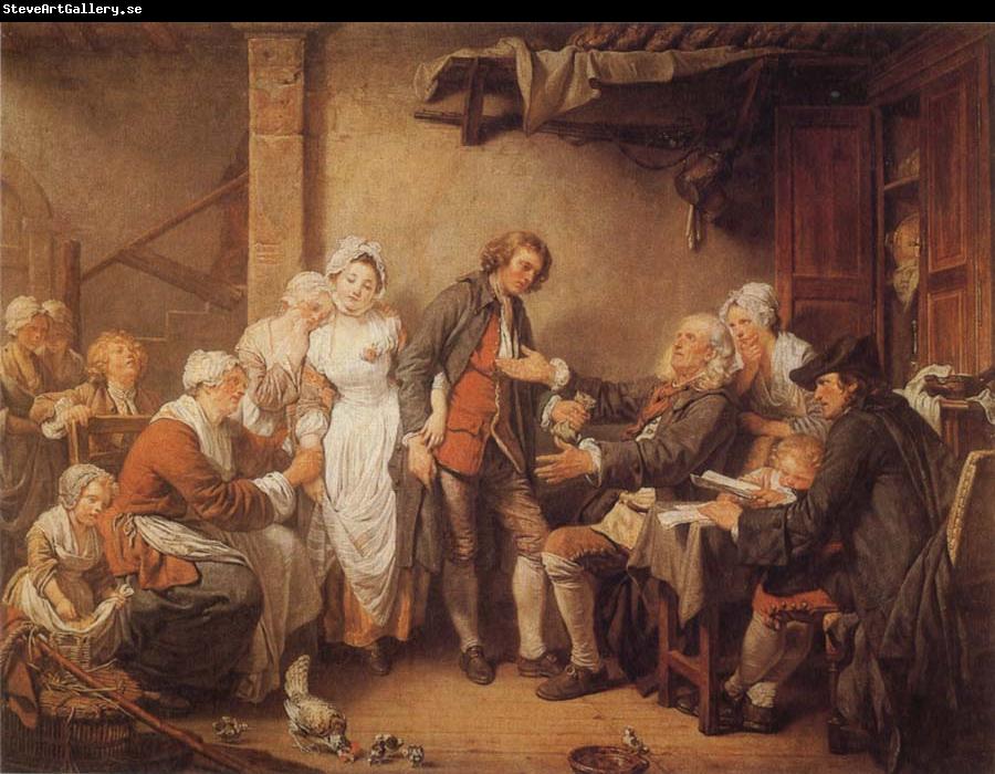 Jean-Baptiste Greuze L'Accordee du  Village